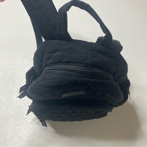 Vera Bradley Black Quilted Compact Backpack - Picture 2 of 9